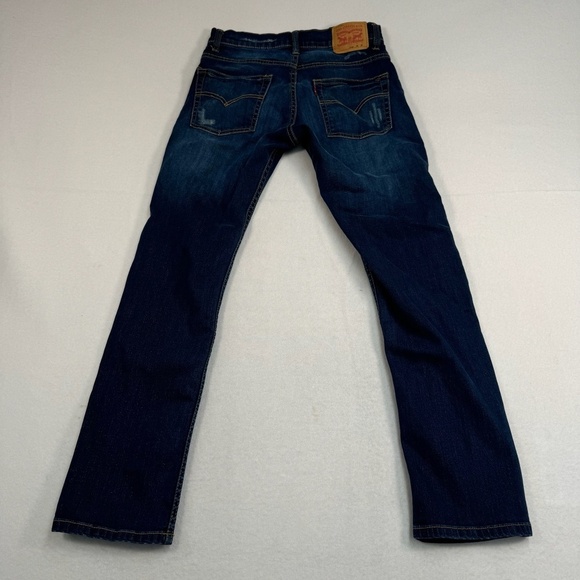Levis 511 Slim Patchwork Jeans Boys Size 16 28X28 Dark Wash Mid Rise - Picture 4 of 15